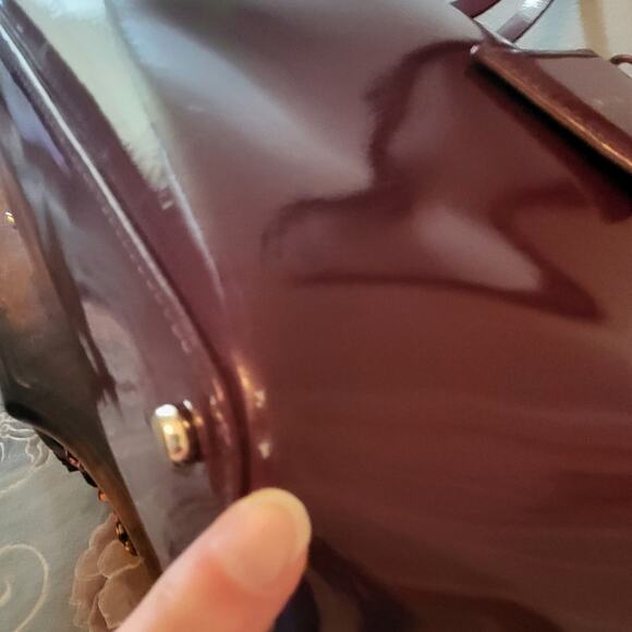 Kate Spade Deep Purple Eggplant Scalloped Tote Large - Picture 10 of 16